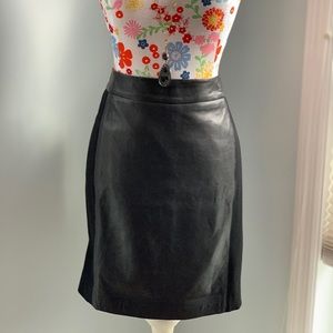 NEW! Black 100% Genuine Leather Mini Skirt